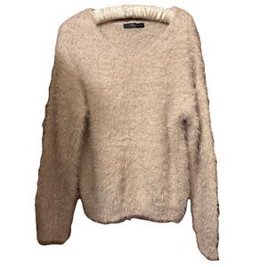 Mouvoir Femme Women's Soft Crewneck Long Sleeve Pullover Sweater Ivory Size L